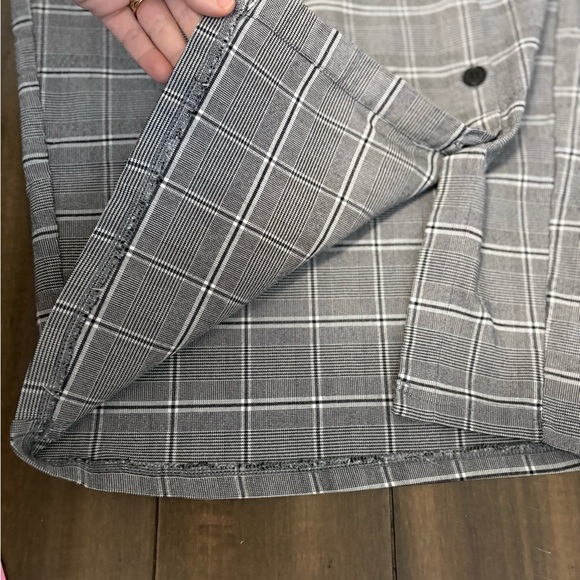 Sz S Bodycon High Rise Checkered Plaid Mini Skirt Elastic Waist Button Down Y2K - Picture 6 of 9